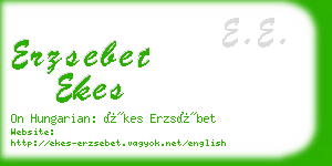 erzsebet ekes business card